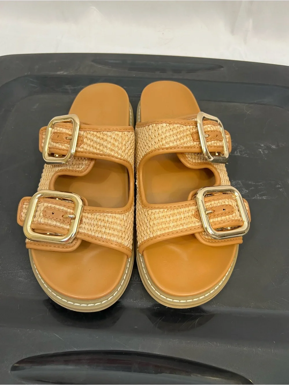 Universal Thread Big Buckle Sandals Size 9